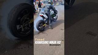 Kawasaki Ninja H2 Burnout shorts short [upl. by Suu242]