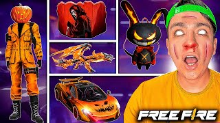 RETO DE SOLO USAR COSAS DE HALLOWEEN EN FREE FIRE😱TERROR👿 [upl. by Yeliak]