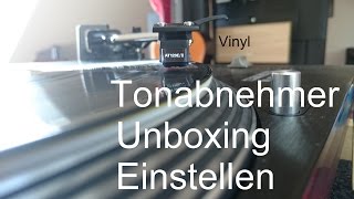 Plattenspieler Headshell Tonabnehmer ausrichten so gehts Unboxing Audio Technica  AT120EII [upl. by Buller]