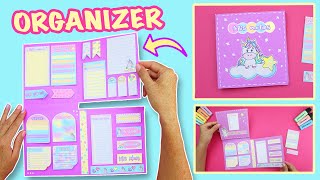 DIY NOTEBOOK FOLDER Organizer Unicorn Mini Notes using only 1 PAPER  aPasos Crafts DIY [upl. by Rabjohn290]