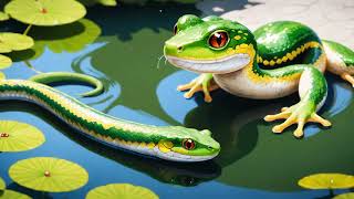 Best Frog and Snake Cartoon Adventures for Kids  Moral Stories  Hindi Story [upl. by Iadahs492]