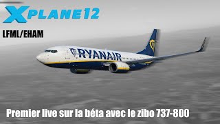 Xplane 12  Mon premier vol en direct avec le zibo 737800 FR [upl. by Halsy]