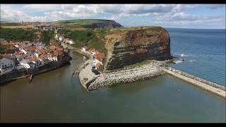 Staithes North Yorkshire  a birds eye view in 4k [upl. by Dahcir328]