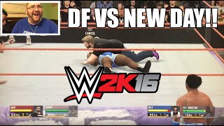 WWE 2K16 NEW DAY vs DF Tag Team Championship Match Hilarious PS4 Gamplay [upl. by Weidner]