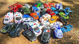 Collecting Cars Police Sport Car Ambulance Excavator Lamborghini Plane Train Watercraft Boat [upl. by Jet]