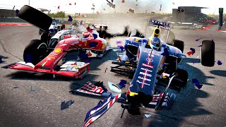 SURVIVE USA but it’s on F1 2014 Extreme Hardcore Damage Mod [upl. by Murray203]