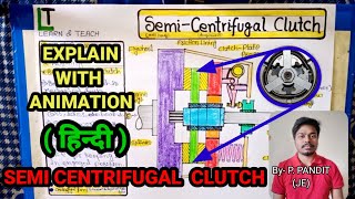 Semi Centrifugal Clutch  Explain in hindi with animation [upl. by Hsiwhem305]