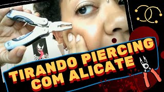 Tirando piercing microdermal do rosto com alicate e o carro do camarão [upl. by Doxia940]