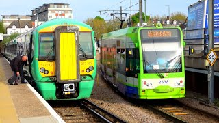 Trains amp Trams at Beckenham Junction  180422 [upl. by Hummel]