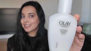 REVIEW OLAY COMPLETE 3 IN 1 LIGHTWEIGHT DAY FLUID MOISTURISER SPF15 SENSITIVE [upl. by Nylekoorb]