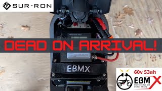 EBMX 60v 53ah Sur Ron Battery  DOA DEAD ON ARRIVAL [upl. by Eldorado]