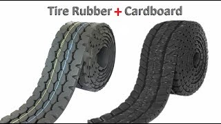 How to Make RC Tire Rubber for RC Heavy Truck Remote Control Car  RC Cardboard Homemade [upl. by Eelyab]