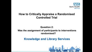 2 How to Critically Appraise a Randomised Controlled Trial following the CASP checklist Question 2 [upl. by Olotrab]