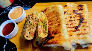 Chicken Tondori Fajita Wraps With Homemade Tortillas Recipe By Mek Kitchen  Chicken Wraps  Wraps [upl. by Ynnob]