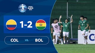 COLOMBIA vs BOLIVIA 12  RESUMEN  CONMEBOL SUB 15  FASE DE GRUPOS [upl. by Euqinue]