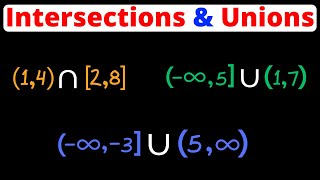 Find Intersections amp Unions of Intervals  Eat Pi [upl. by Earal]