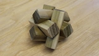 Making the 6pc notched burr puzzle Woodworking project [upl. by Nitneuq]