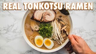 How To Make Real Tonkotsu Ramen [upl. by Alsi]