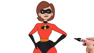 How to Draw Mrs Incredible From Fortnite [upl. by Melany]