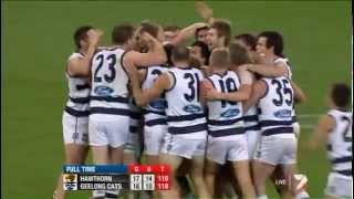 Hawthorn v Geelong  Final 2 minutes Round 19 2012  AFL [upl. by Bearce]