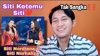 Siti Nordiana amp Siti Nurhaliza  Siti Ketemu Siti  Duet Pertama Kali  Comelnya💕‼️ [upl. by Anawait]