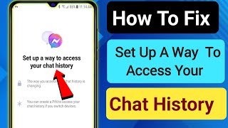 messenger wants to create pin how to ignore this message  set up a way to access your chat history [upl. by Oruasi477]