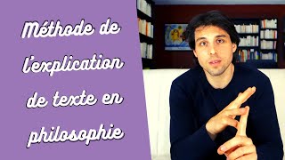 Méthode de lexplication de texte en philosophie [upl. by Aggappe]