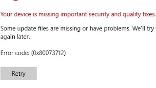 How To Fix quotYour device is missing important security and quality fixesquot Error in Windows PC [upl. by Einahteb]