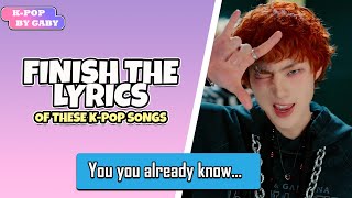 FINISH THE LYRICS OF THESE KPOP SONGS 5  KPOP GAME [upl. by Latton]