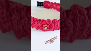 Diadema con detalles a crochet short tutorial [upl. by Naylor]