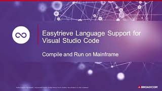 Easytrieve Visual Studio Code Extension Compile and Run on Mainframe [upl. by Rennerb]