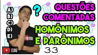 Questão 33 Homônimos e parônimos [upl. by Sera]