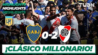 Boca Juniors 02 River Plate  HIGHLIGHTS  Copa de la Liga Argentina 2023  TUDN [upl. by Romonda]