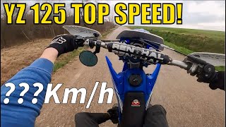 YAMAHA YZ 125 TOP SPEED rapporti 1348 [upl. by Nonarb523]