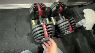 Honest Review of Bowflex 552 Adjustable Dumbbells [upl. by Shoshana455]