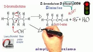 Simply Mechanisms 12b Elimination reaction 2 2bromobutane amp ethanolic KOH [upl. by Munsey942]