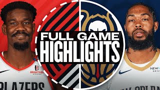 TRAIL BLAZERS at PELICANS  FULL GAME HIGHLIGHTS  November 4 2024 [upl. by Milon]