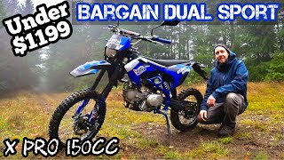 Ultra light dual sport motorcycle X Pro Storm 150 DLX Pit Bike [upl. by Edialeda]