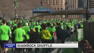 Thousands of runners flock to Grant Park for 43rd annual Shamrock Shuffle [upl. by Delahk21]