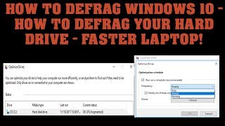 How to defrag Windows 10 How To defrag your Hard Drive FASTER Laptop [upl. by Barhos]