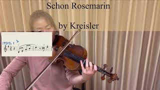 Schon Rosmarin by Kreisler  RCM Violin 8 [upl. by Alilad]