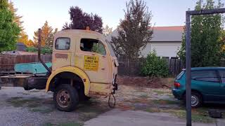 1955 White 3000 cabover power steering amp 4wd test [upl. by Aramanta]