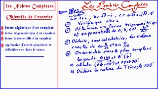 LES NOMBRES COMPLEXES EX1 Part1 solution détaillée avec rappel du cours durant la solution [upl. by Runkel920]