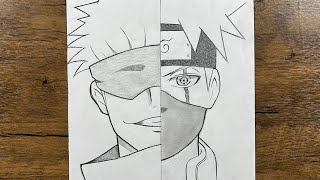 How to draw gojo vs Kakashi 🔥 using just a pencil ✏️  stepbystep anime drawing for beginners [upl. by Spense548]