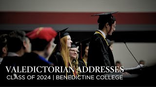 Valedictorian Addresses  Class of 2024  Benedictine College [upl. by Noval]