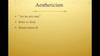 Lecture 5 Part 2 Wilde and Aestheticism [upl. by Merrel]