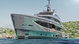 Benetti BNOW OASIS DECK Pool Club 180 Degrees Super Yacht [upl. by Analihp]