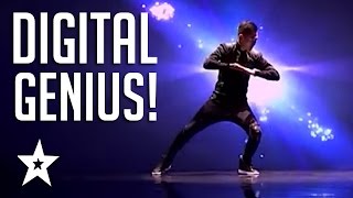 Digital Animated Dance Audition On Mongolias Got Talent  Got Talent Global [upl. by Soinotna]