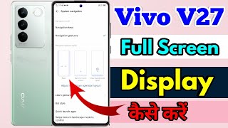 how to full screen display in vivo v27  vivo v27 full screen display setting [upl. by Notsirt]