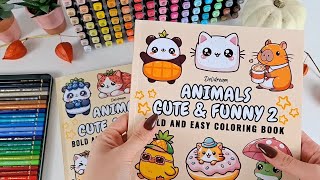 ASMR Coloring my Own Coloring Book  Cute amp Funny Animals [upl. by Farmelo]